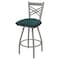 Holland Bar Stool Co 25" Swivel Counter Stool, Nickel Finish, Graph Tidal Seat X820 - alternate 1